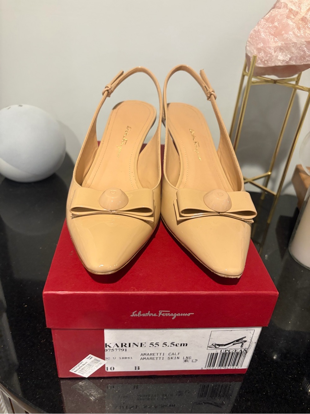 Salvatore Ferragamo Karine Slingback Pumps in Nude